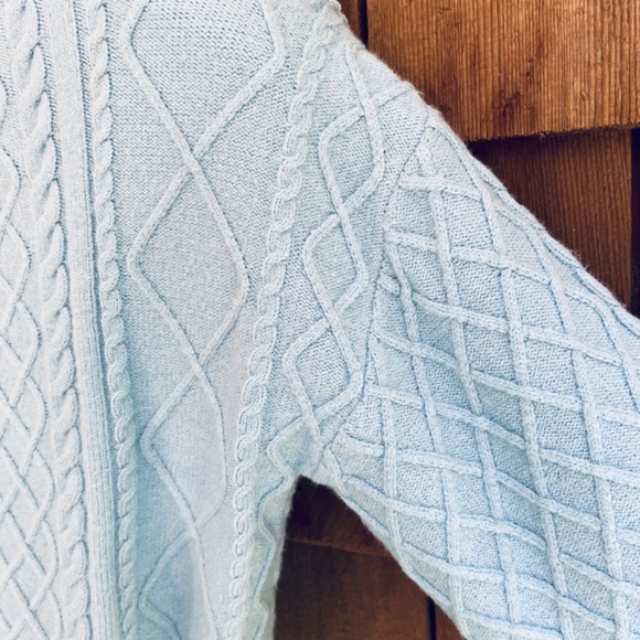 Ruby Moon Light Blue Crop Sweater - Picture 9 of 11